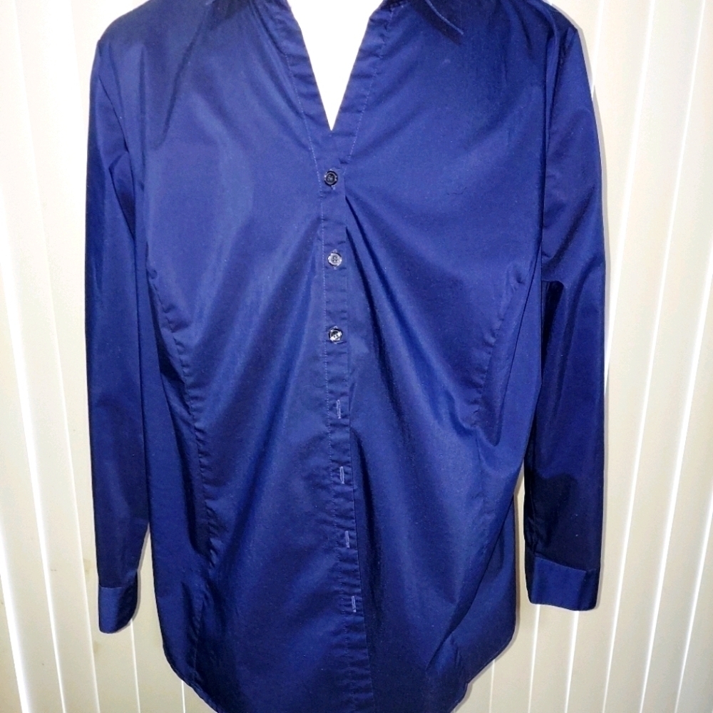 😎 George Royal Blue Button Down Top 😎